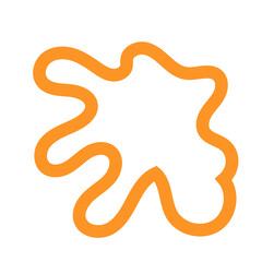 Orange Outline Abstract Shapes 