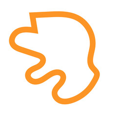 Orange Outline Abstract Shapes 