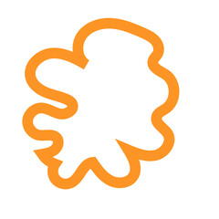 Orange Outline Abstract Shapes 