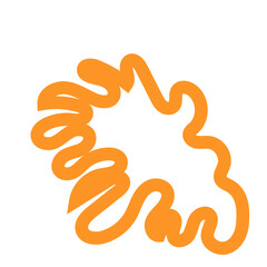 Orange Outline Abstract Shapes 