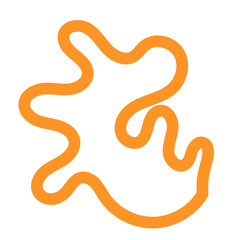 Fototapeta premium Orange Outline Abstract Shapes 