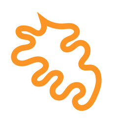 Obraz premium Orange Outline Abstract Shapes 