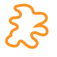 Orange Outline Abstract Shapes 