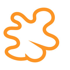 Orange Outline Abstract Shapes 