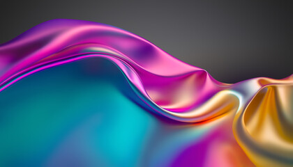 Waves of Bright Colorful Silk