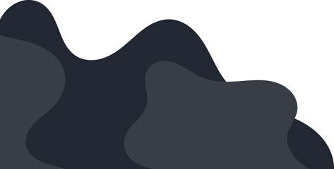 dark wavy corner. fluid corner illustration