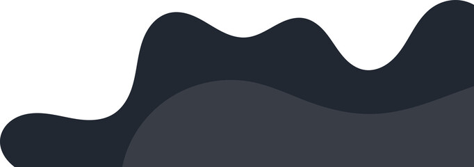 dark wavy corner. fluid corner illustration
