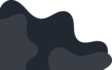 dark wavy corner. fluid corner illustration