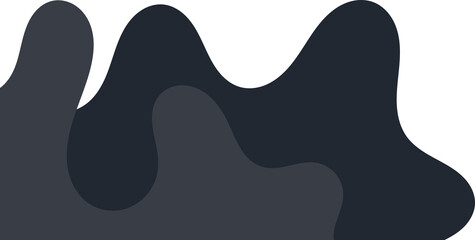 dark wavy corner. fluid corner illustration