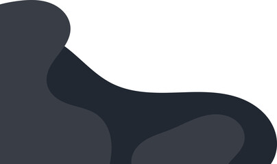 dark wavy corner. fluid corner illustration