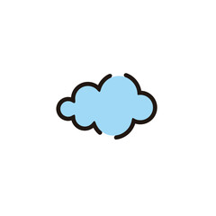 Cloud simple illustration in vector