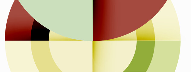 Fototapeta premium Circle trendy minimal geometric abstract background. Vector Illustration For Wallpaper, Banner, Background, Card, Book Illustration, landing page