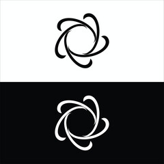 Circle vector logo template design  . Circle icon silhouett  logo