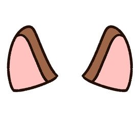 かわいい犬耳、ケモノ耳素材