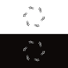 Circle vector logo template design . Circle silhouette illustration