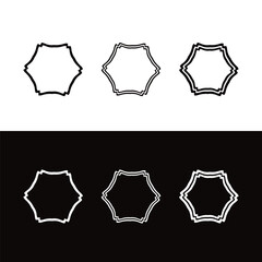 Circle vector logo template design . Circle silhouette illustration