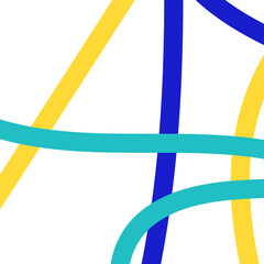Blue Yellow Abstract Lines Backdrop 
