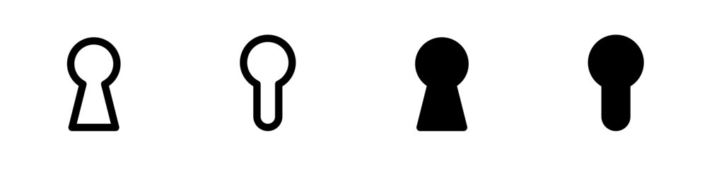 key hole icon set