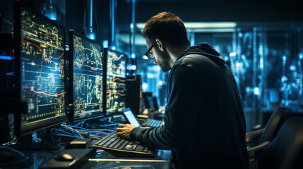 Obraz premium data center engineer