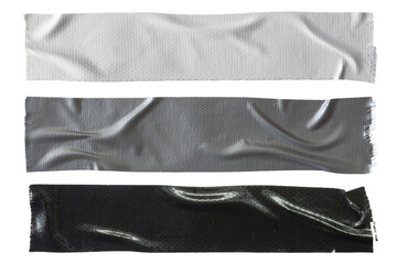 White, gray and black cloth tape