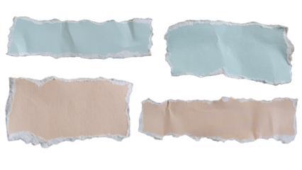 Blue and pink paper torn from a magazine