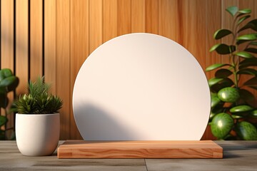 Wooden cilpboard white 3d rendering