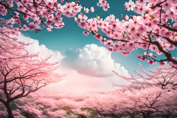 Obraz na płótnie Canvas sakura cherry blossom generated by AI tool