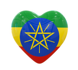 Heart Ethiopia Flag