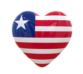 Heart Liberia Flag