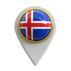 Iceland Flag Map Pin