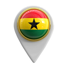 Ghana Flag Map Pin