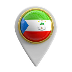 Equatorial Guinea Flag Map Pin