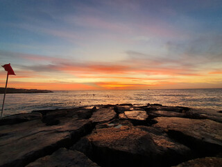 sunset at the beach