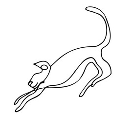 monkey simple vector sketch single one or continuous line