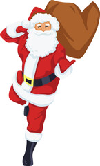 Illustration of Santa Claus with Gifts. Holiday. Christmas. Holiday.