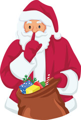 Illustration of Santa Claus with Gifts. Holiday. Christmas. Holiday.