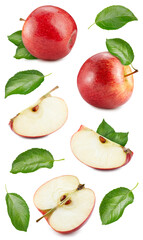 Red apple isolated on white background