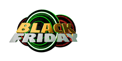 Black Friday Sale 3d Banner  cutout