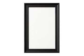 Black painting frame isolated on transparent background (PNG)