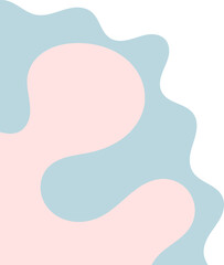 blue pink wavy corner. fluid corner illustration