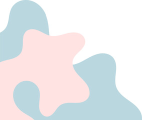 blue pink wavy corner. fluid corner illustration