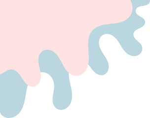 blue pink wavy corner. fluid corner illustration