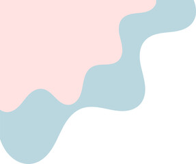 blue pink wavy corner. fluid corner illustration
