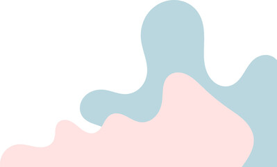 blue pink wavy corner. fluid corner illustration