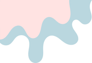 blue pink wavy corner. fluid corner illustration