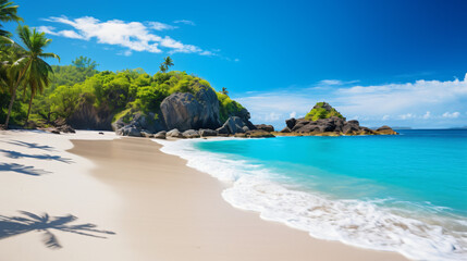 Fototapeta na wymiar Paradise beach with turquoise water