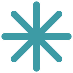 Blue Snowflake Merry Christmas Icon