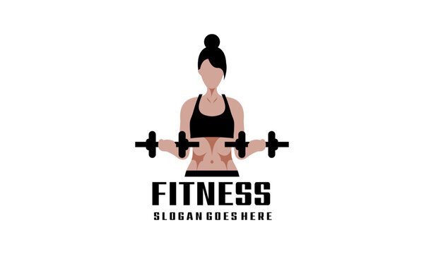 Fitness logo design template design for gym