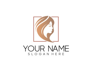 Natural Beautiful woman's face flower logo design for beauty salon Premium Vector. part 2