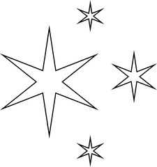 Shine icon, Star icon vector